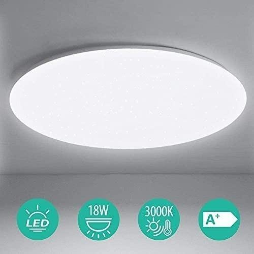 Bathroom LED Ceiling Light BIGHOUSE 18W 1800 Lumens Round Flush Ceiling Light, 
