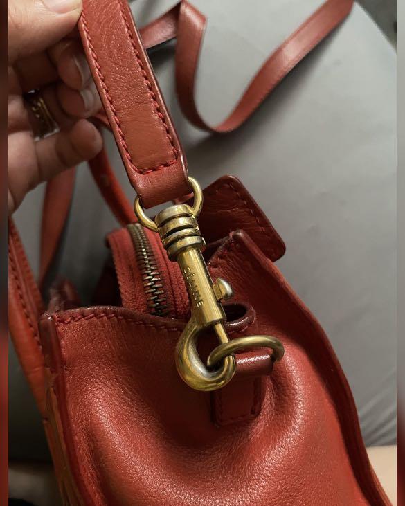 CELINE Nano luggage bag 💯 AUTHENTIC! (Category: Luxury Bags & Wallets) located in Muntinlupa City. Submitted by knoll.archives (Listing ID 1085709975, Image 3). Description: RUSH SALE!!! Selling low - need cash for camera upgrades! 🙏🏼 This is 💯 Authentic! Money back if proven fake!!! Authentic Dust Bag included! Celinè Nano Luggage bag Retails at $2200+ dollars + tax This has been preloved! The gold hardwares has been electroplated via leathe