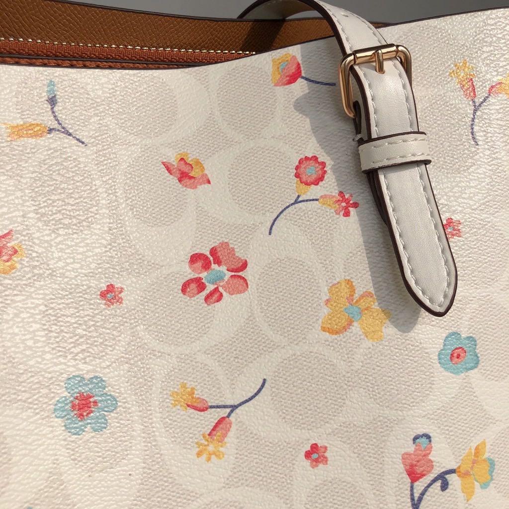 Coach, Bags, Coach Mollie Tote In Signature Canvas With Mystical Floral  Printimchalk Multi