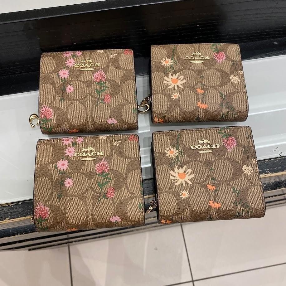 Coach small wallet with wildflower print online