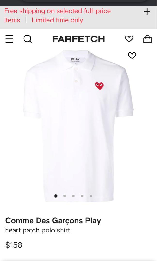 Comme des Garçons Play Heart Logo Polo Shirt