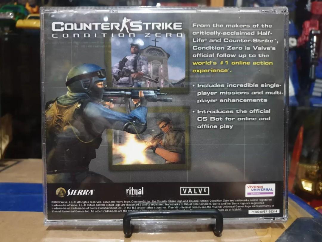 Counter Strike Condition Zero 2-Disc with Manual CD-ROM For PC incl. HL2  footage