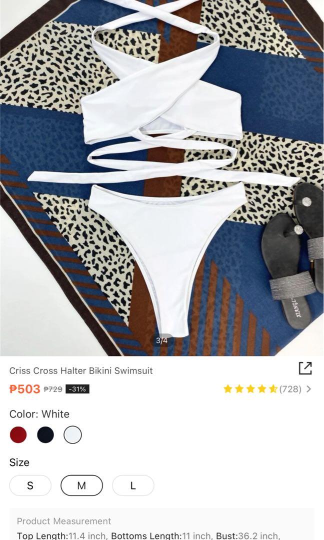 Criss Cross Halter Bikini Swimsuit (Category: Bikinis & Swimsuits) located in Mandaluyong City. Submitted by janerofl (Listing ID 1158256497, Image 2). Description: Tfs: wrong size (i lost weight).