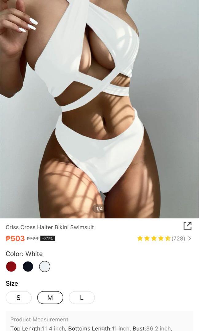 Criss Cross Halter Bikini Swimsuit (Category: Bikinis & Swimsuits) located in Mandaluyong City. Submitted by janerofl (Listing ID 1158256497, Image 1). Description: Tfs: wrong size (i lost weight).