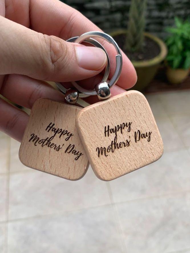 Custom Wooden Keychain Name Customised Customized Personalised Personalized Present Birthday Couple Door Gift Affordable Cheap Good