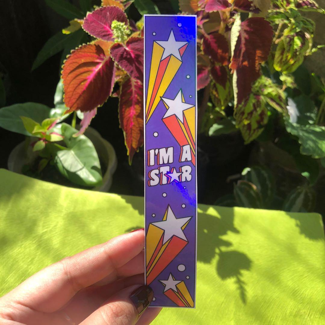 Cute Sticker / can be used as a Bookmark too! (Category: Stationery & School Supplies) located in Manila. Submitted by tkwcha (Listing ID 1158292174, Image 3). Description: 💟 I'm a Star 💟 Yasss Queen 💟 Baby Steps 💟 Starting Small ✨ Rainbow Top Vinyl Stickers ✨ Php 40 each Take all for Php 110 💟 🌈 TKW Sticker Club 🌈.