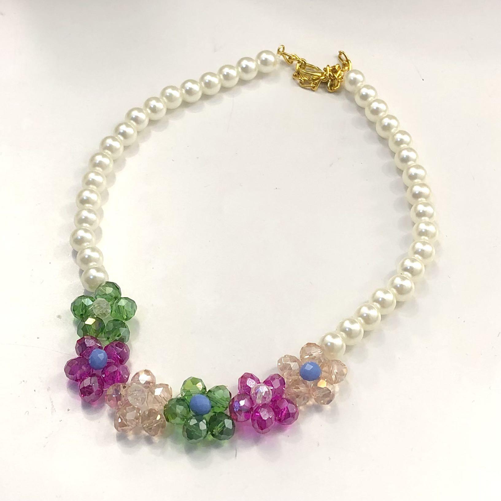 Daisy Pearl Necklace - Beads Kalung 