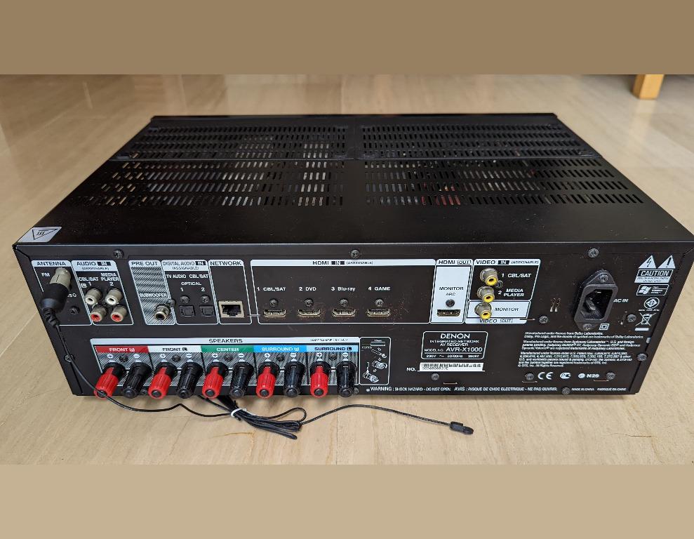 Denon AVRX1000 5.1 network digital receiver Android/iOS/Spotify, Audio