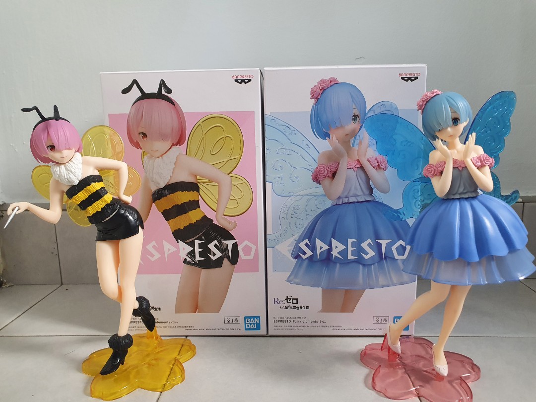 EsprestoFairy elements Rem and Ram anime figures, Hobbies & Toys, Memorabilia & Collectibles