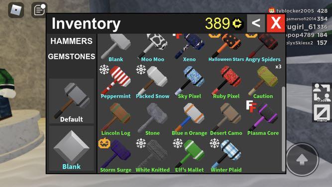 Selling - Selling Flee the Facility Any Hammers and Gems Set
