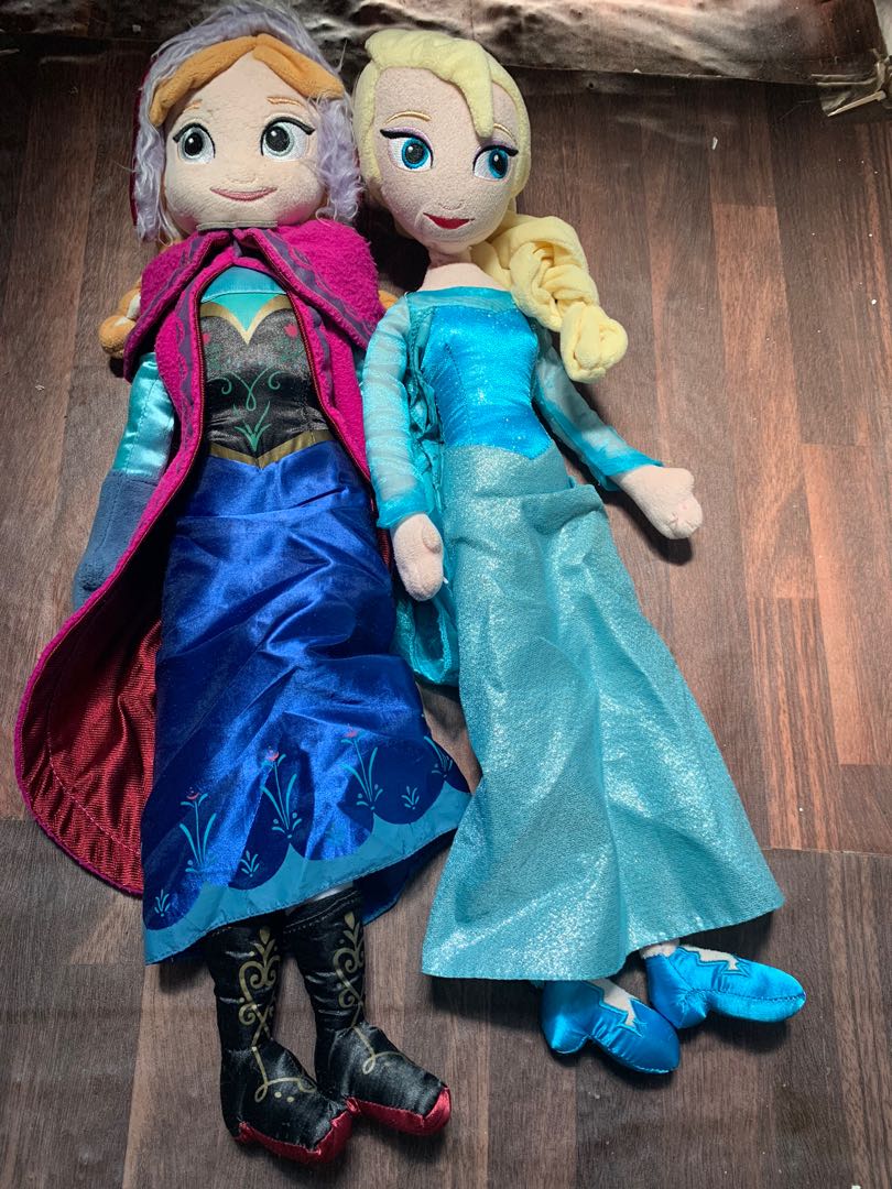 Elsa and sales anna soft dolls