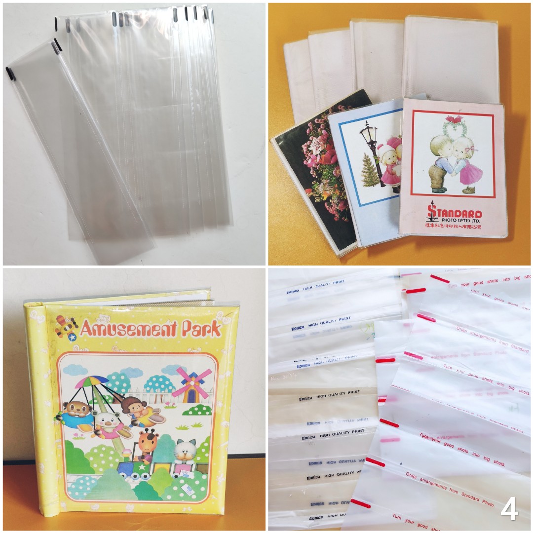 Free negative slide sleeves flower photos refill adhesive film