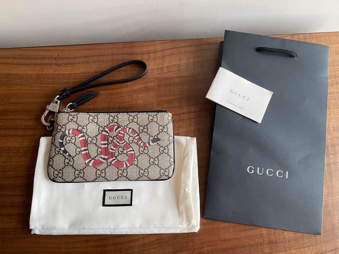 GUCCI KINGSNAKE WRISTLET WALLET POUCH Luxury Bags Wallets on Carousell