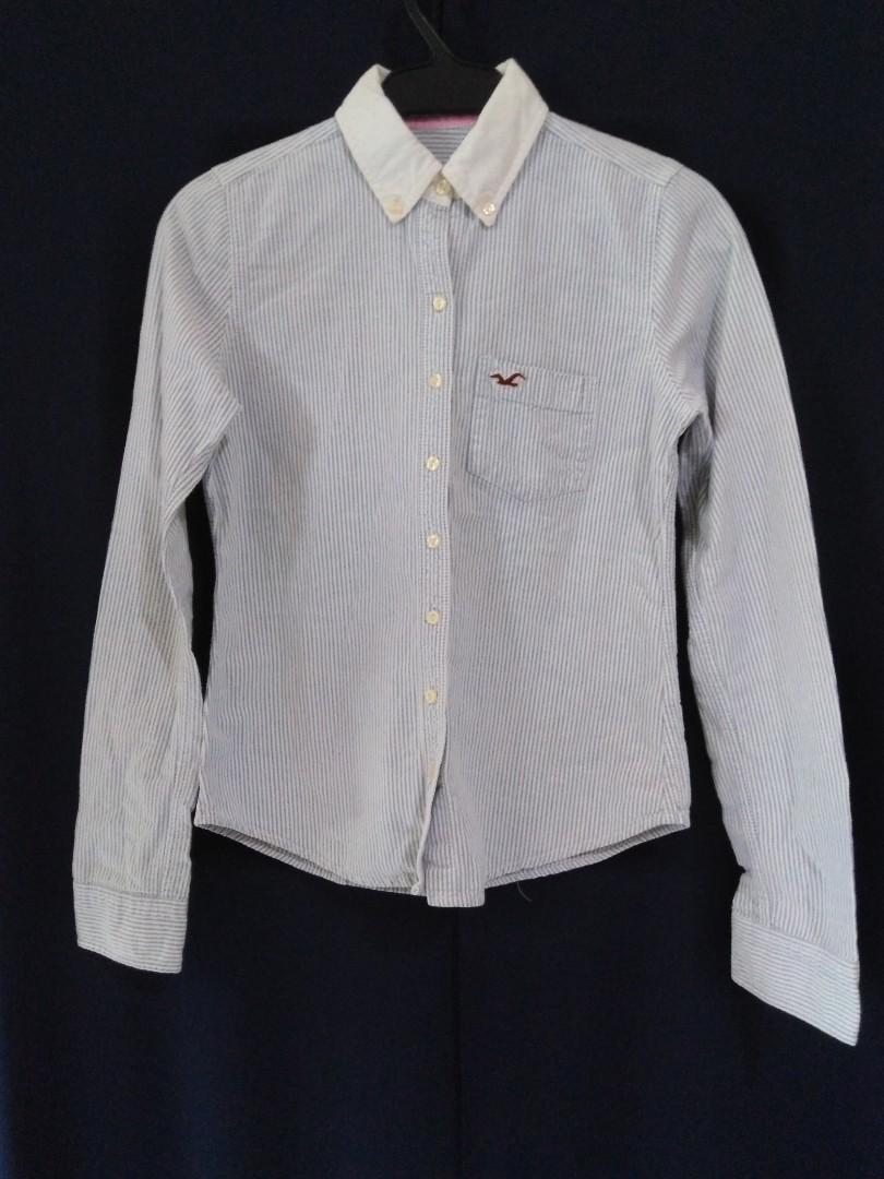 Hollister stripe longsleeve button down 