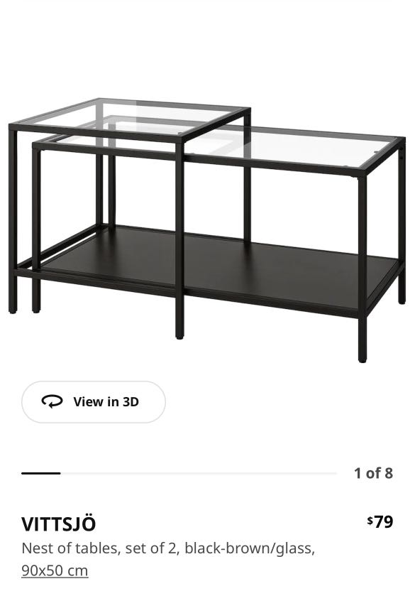 IKEA Nest of Coffee Tables, Furniture & Home Living, Furniture, Tables