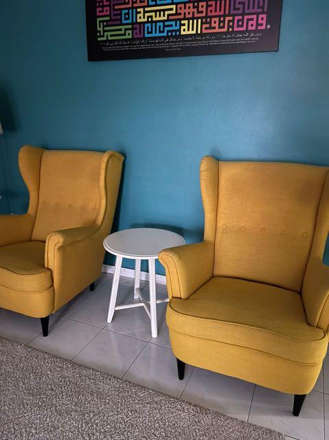 STRANDMON Wing chair, Skiftebo yellow - IKEA