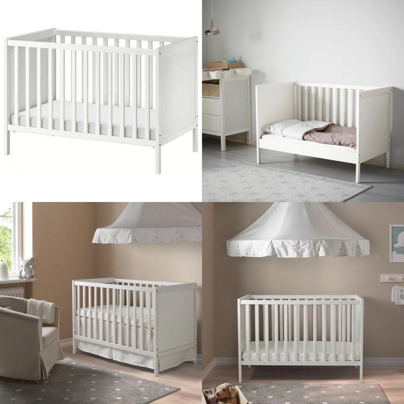 IKEA SUBDVIK Baby Cot Adjustable Height, Babies & Kids, Baby Nursery