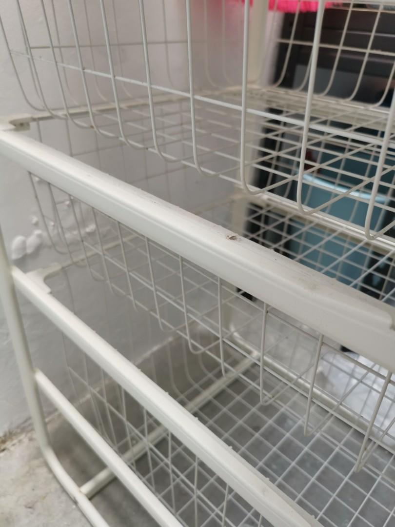 IKEA wire basket shelf, Furniture & Home Living, Furniture, Shelves