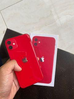 iPhone 11 128gb Red Fullset Mulus