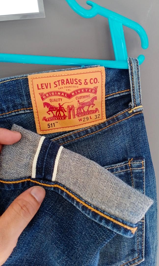 Levis 511 selvedge, Men's Fashion, Bottoms, Jeans on Carousell