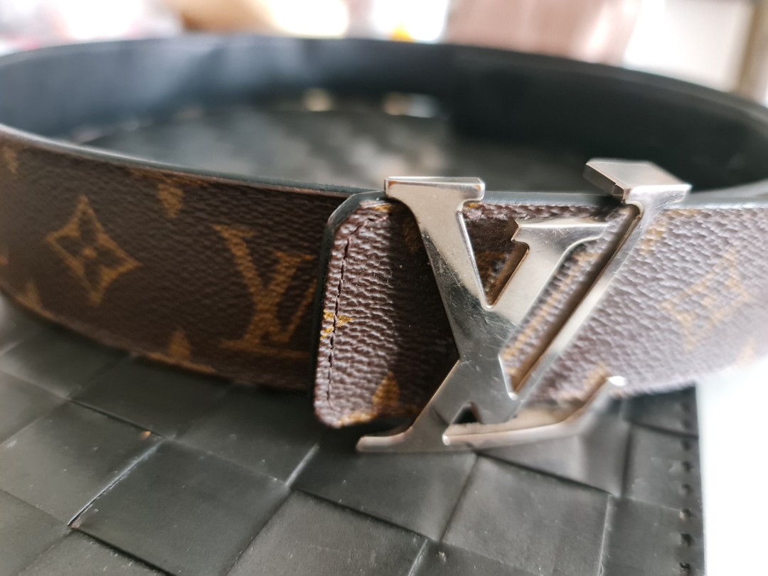 Louis Vuitton Monogram Eclipse Initiales Belt Black Pony-style