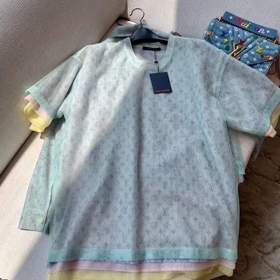 Louis Vuitton Monogram Tulle Tshirt with tag, Women's Fashion, Tops, Shirts  on Carousell