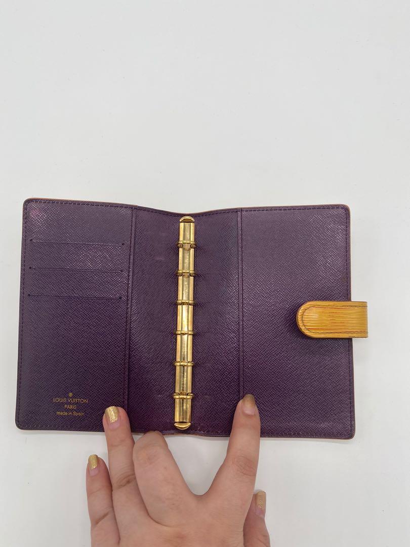 LV EPI AGENDA PM size (Category: Luxury Bags & Wallets) located in Manila. Submitted by davidspreowned (Listing ID 1158344010, Image 3). Description: Lv epi agenda pm size yellow egg color gold hardware sign of usage was only inside the as seen on the images posted .
