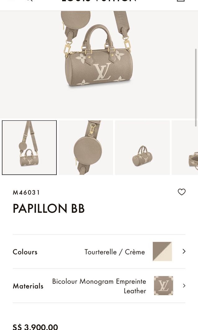 Papillon BB Bag Bicolour Monogram Empreinte Leather - M46031