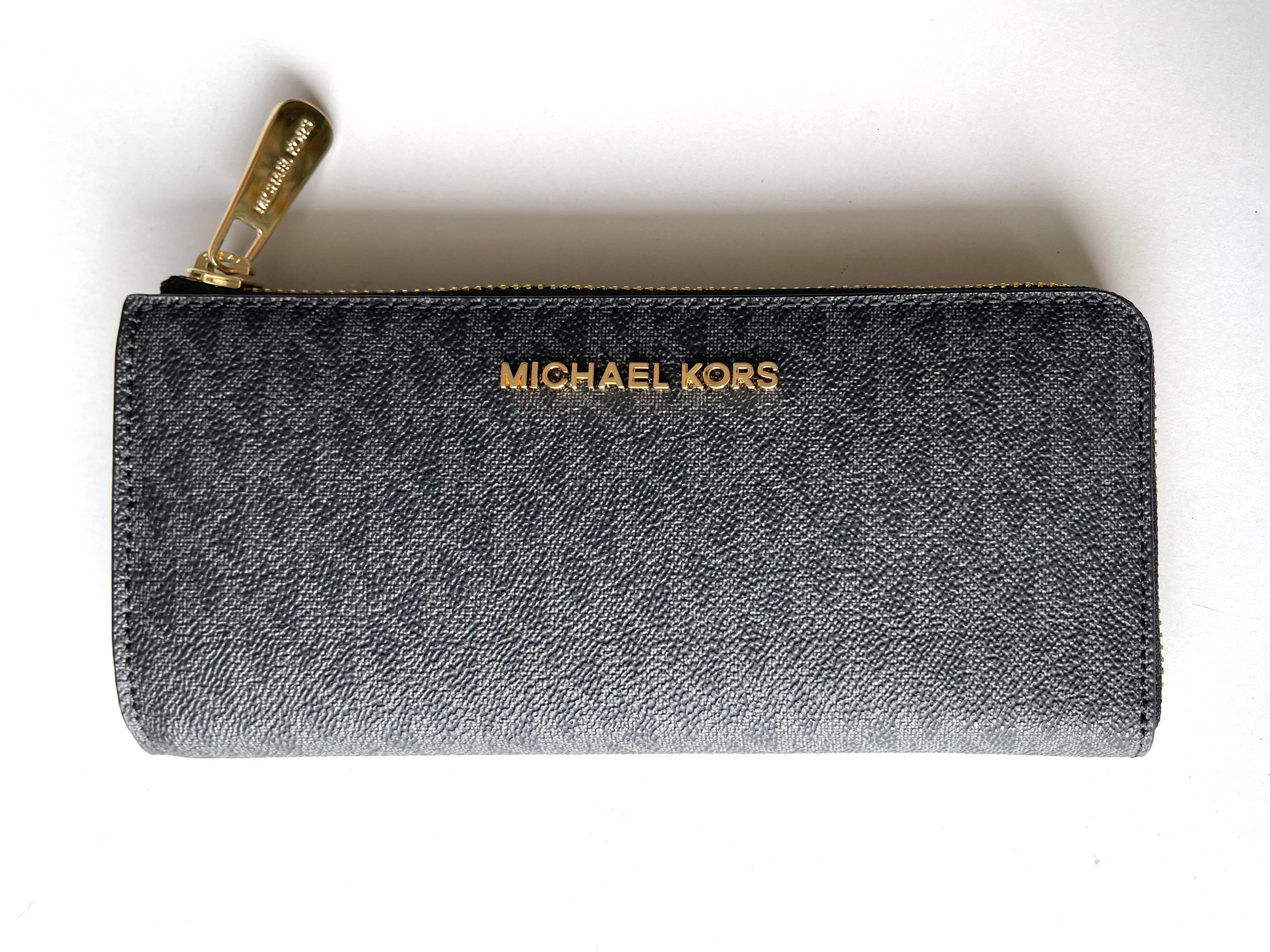 black glitter michael kors wallet
