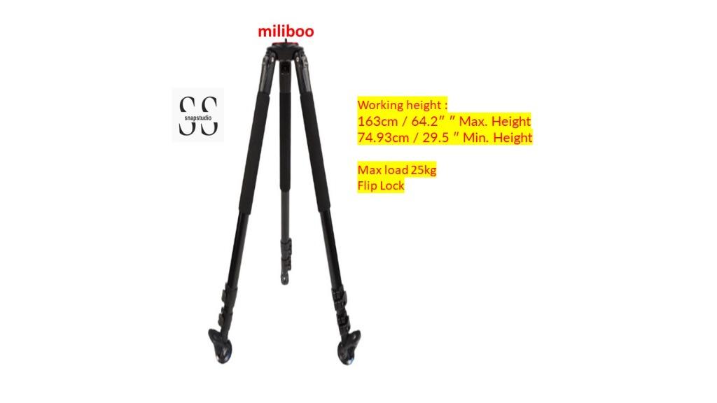 miliboo MTT703AWH Portable Aluminum Tripod Legs - flat bottomed conversion (Category: Tripods & Monopods) located in Cheras. Submitted by snapstudiokl (Listing ID 1158298027, Image 1). Description: Price negotiable Ready Stock Ship Out From Kuala Lumpur Key Features Aluminum Tripod Legs 64.2″ Max. Height, Min. Height 29.5″ Weighs 4 kg, 25 kg Max Load 100mm Bowl, Removable Flat Head Base Rubber Feet, Carry Bag Included This MTT703AWH Portable Alum