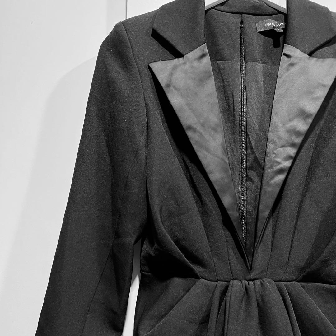 Missguided Peace Love Tuxedo Blazer Dress