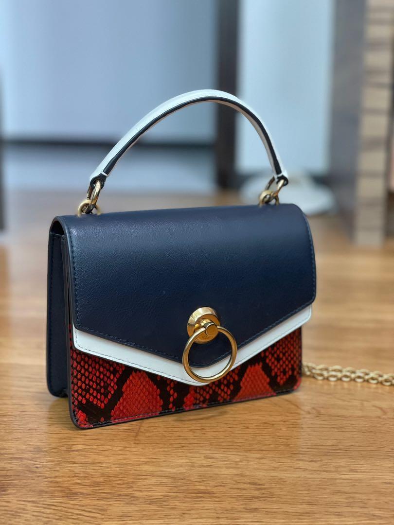 Mulberry Midnight White Coral Small Sling Purse Harlow