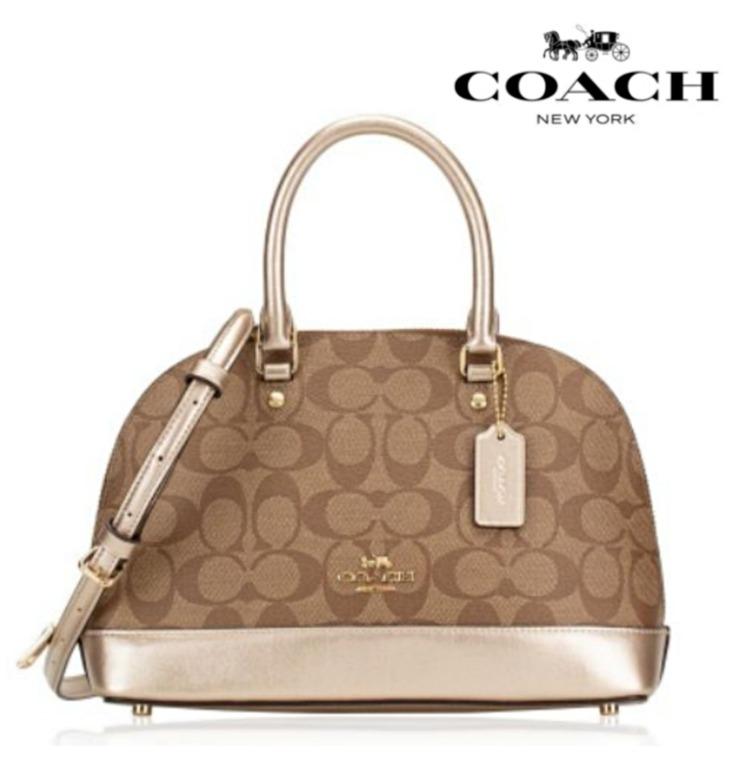 Coach Mini Sierra Satchel in Signature, Women's Fashion, Bags & Wallets,  Cross-body Bags on Carousell