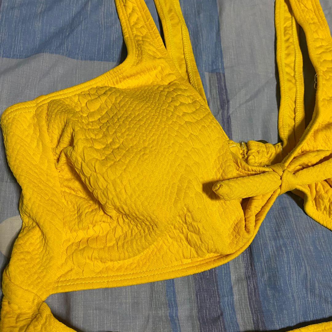 [new] Yellow One Piece Swimsuit Plus Size, Women's Fashion, Swimwear