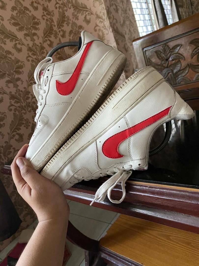 nike airforce white red