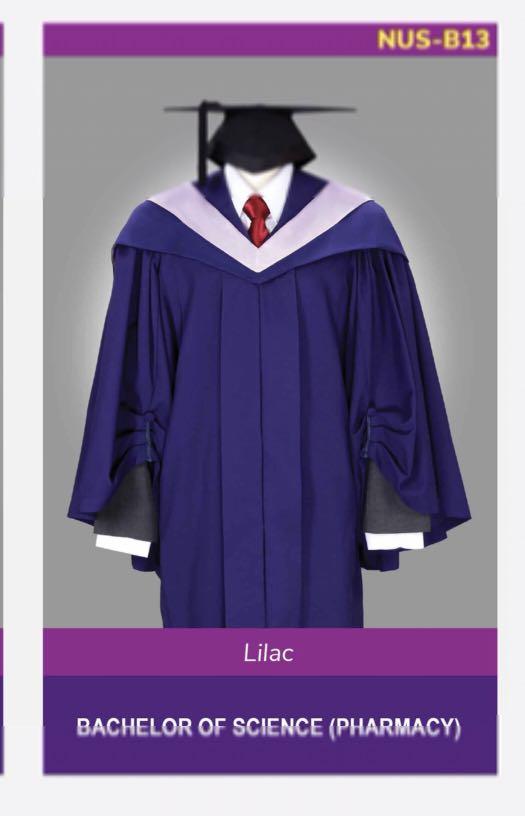 NUS University Unisex Graduation Gown Lilac Pharmacy
