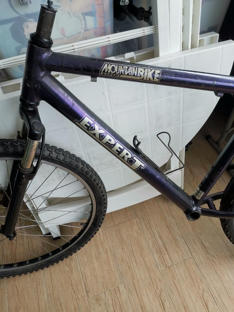 Old bicycle mtb bike frame set EXPERT 7005 series heat treated