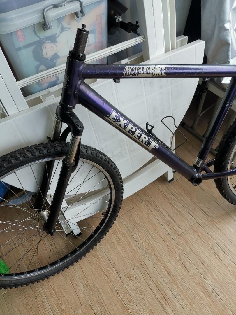 Old bicycle mtb bike frame set EXPERT 7005 series heat treated