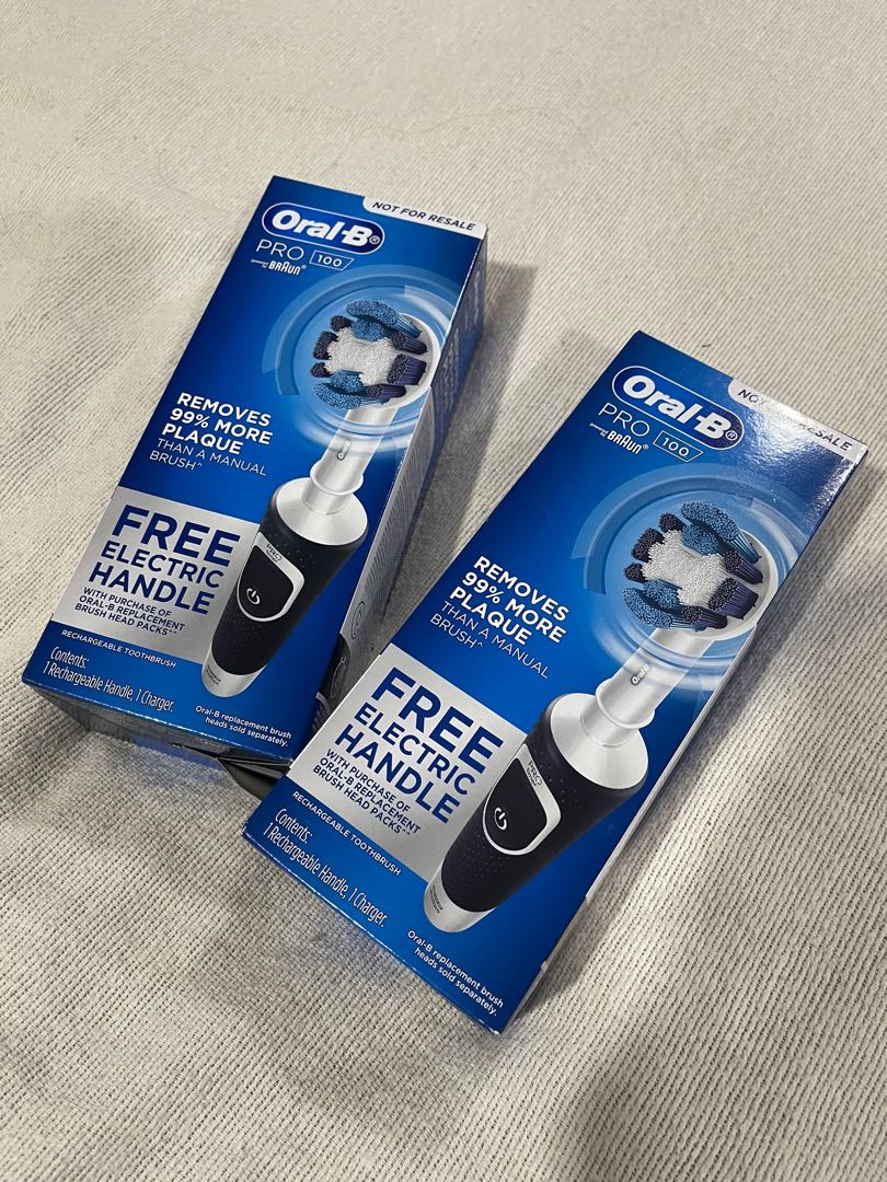 OralB pro 100 electric toothbrush powered by Braun, Beauty & Personal