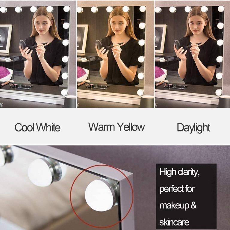 OUO Lighted Vanity Mirror, Hollywood Makeup Mirror, Smart Control