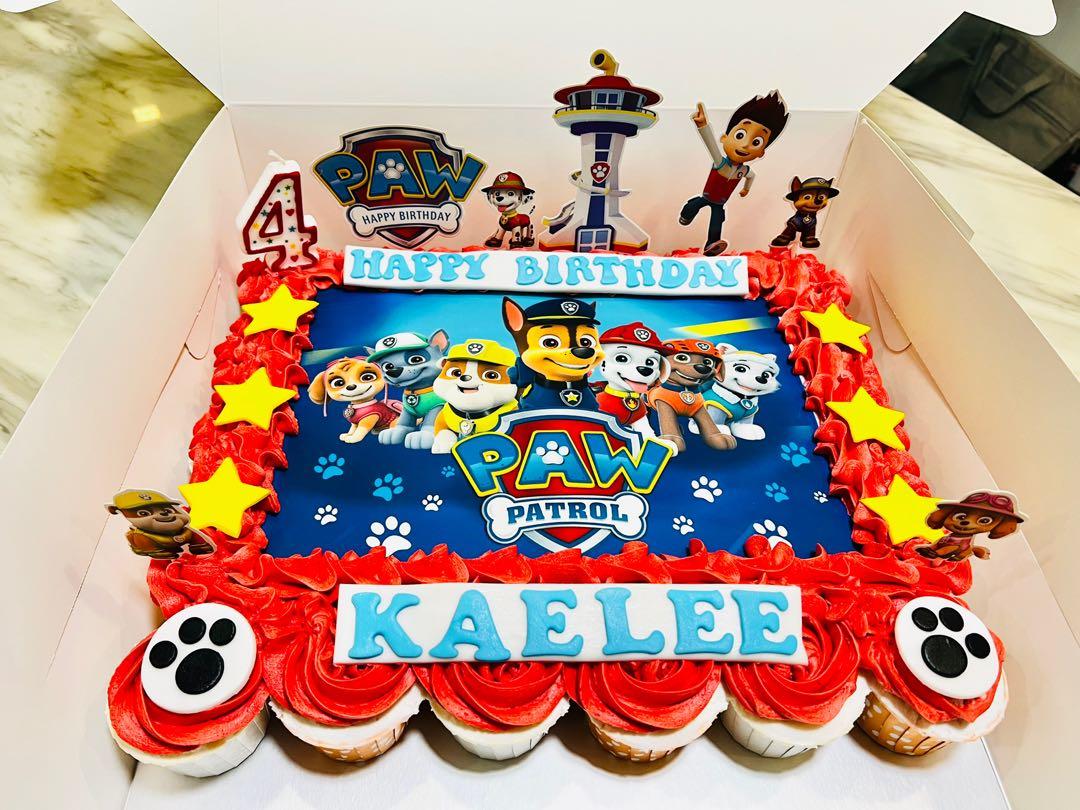 Paw Patrol pull-apart cupcake cake