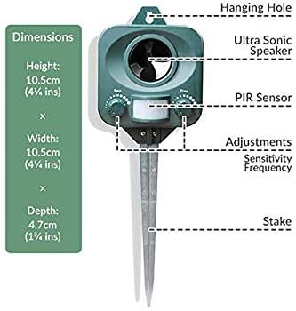 Pestbye Battery Operated Electronic Ultrasonic Outdoor Garden Cat