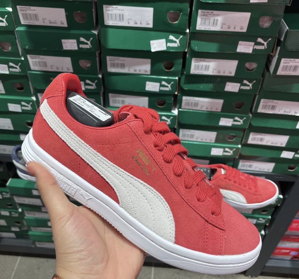 puma red suede womens