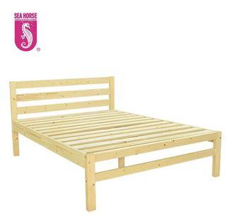 Sea Horse Pinewood Bed Frame (KD02N-A) Queen size