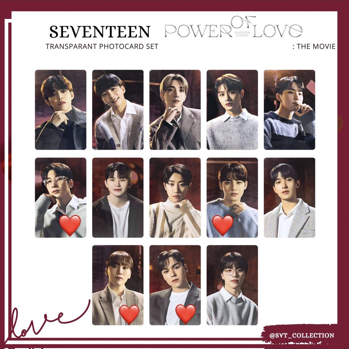 Ｐｒｅｍｉｕｍ Ｌｉｎｅ SEVENTEEN Power of Love トレカ コンプ 