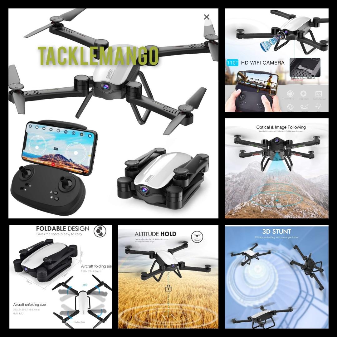 SIMREX X900 Drone Optical Flow Positioning RC Quadcopter with 1080P HD Camera Altitude Hold Headless Mode Foldable FPV Drones WiFi Live Video 3D Fly