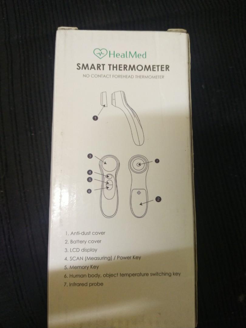 Smart Thermometer No contact forehead thermometer (Category: Thermometers) located in Muntinlupa City. Submitted by stockroomsouthph (Listing ID 1158192417, Image 2). Description: 1 sec measurement Backlight display Fever alarm Memory recall.