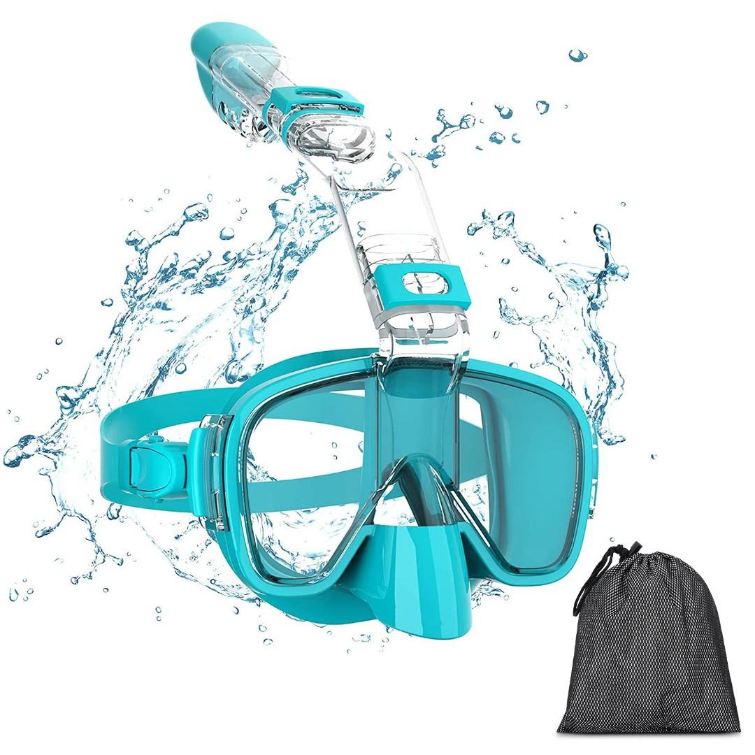 SNORKEL MASK, SNORKELING GEAR FOR ADULTS, SNORKEL SET WITH CAMERA Mount