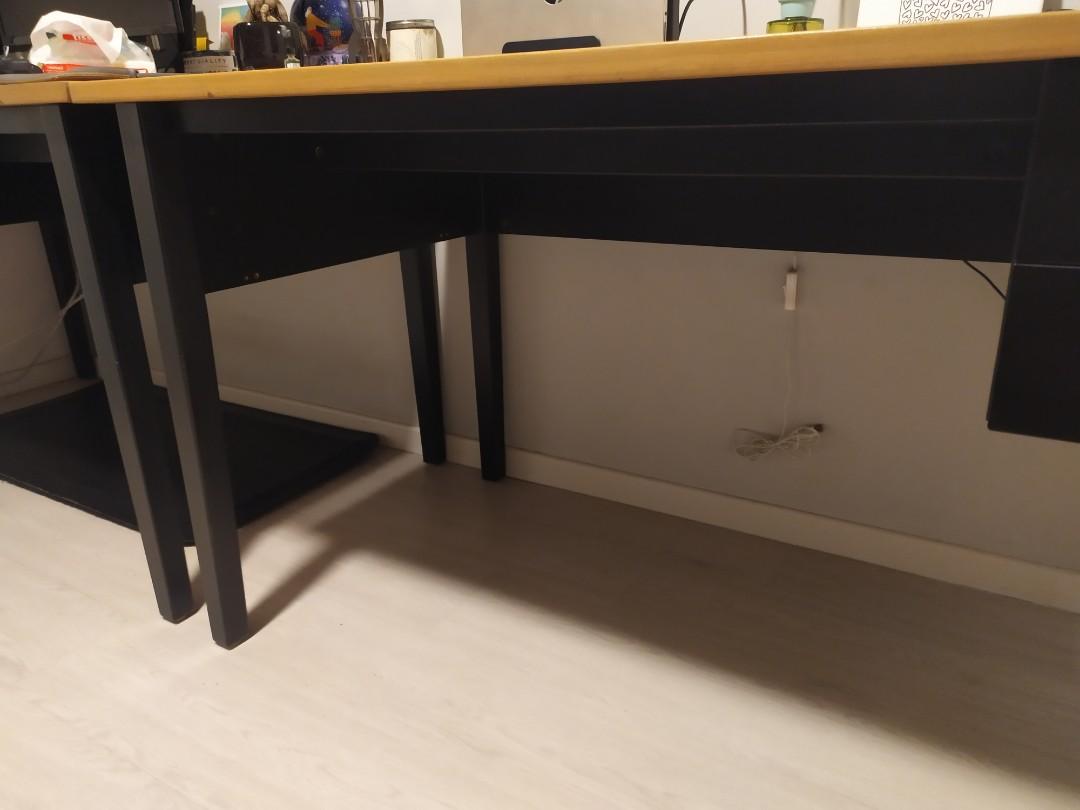 IKEA Solid wood IKEA desk in good condition, Furniture & Home Living, Furniture, Tables & Sets