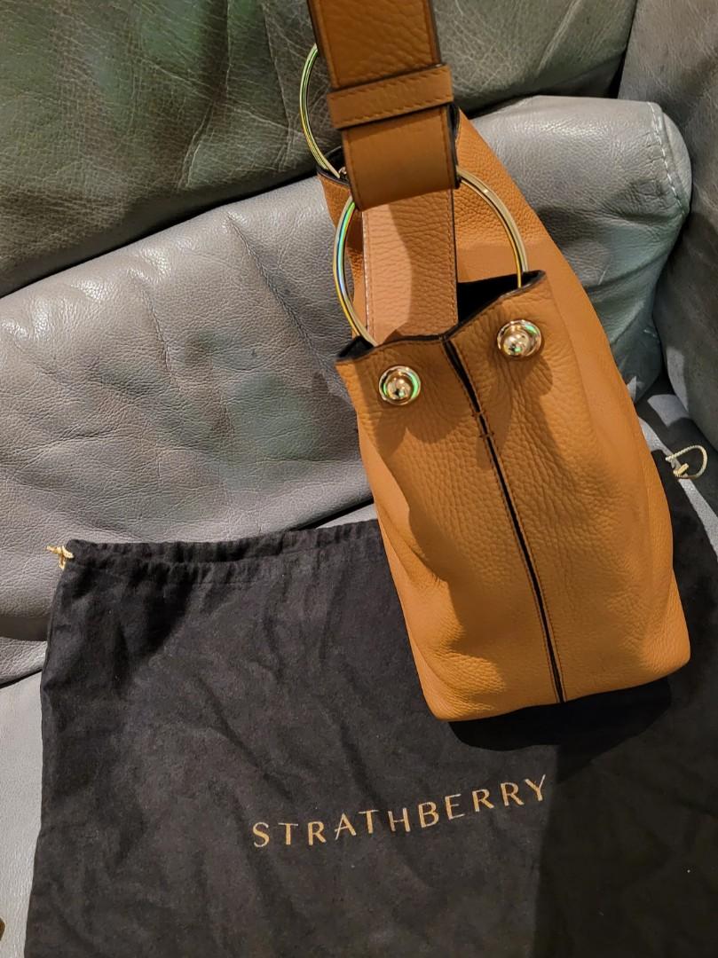 Buy Strathberry LANA MIDI BUCKET BAG SHOULDER BAG - TAN WITH